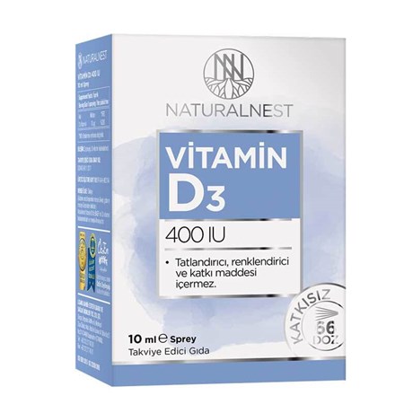 Naturalnest Vitamin D3 400 IU 10 MlBağışıklık GüçlendiricilerNaturalnest