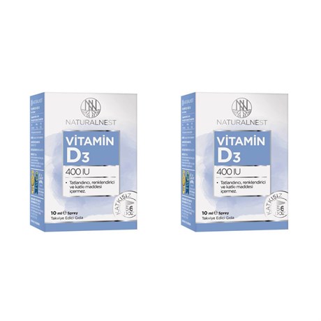 Naturalnest Vitamin D3 400 IU 10 Ml 2 AdetDiğer 