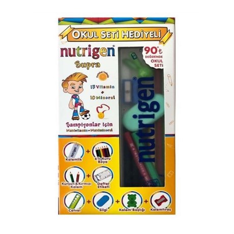 Nutrigen Supra 200 ML Şurup Portakal Aromalı & Okul Seti HediyeliDiğer 