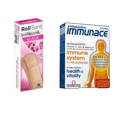 Roll Bant Yara Bandı + Immunace Vitabiotics 30 tabletDiğer 