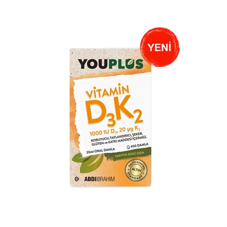 Youplus Vitamin D3K2 1000 IU Damla 20 MLDiğer 