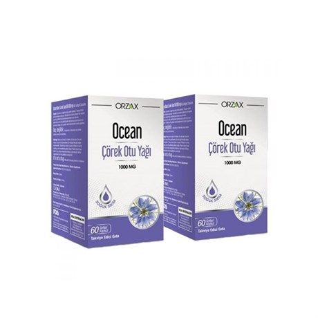 Orzax Ocean Çörek Otu Yağı 1000 Mg 1 Alana 1 Bedava