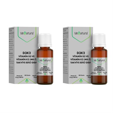 VenaturaVitamin D3K2 ve Vitamin K2 Takviye Edici Gıda 20ml 2 AdetDiğer 