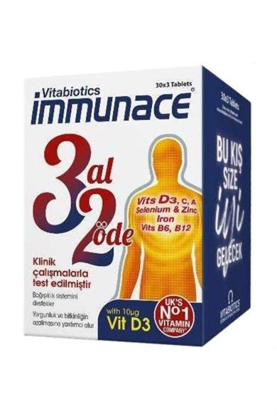 Immunace Original 90 Tablet | 3 Al 2 Öde Avantajlı Paket
