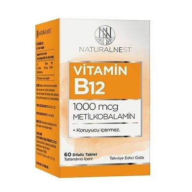 Naturalnest Vitamin B12 1000 Mcg 60 Tablet