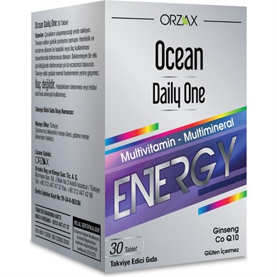Ocean Daily Energy 30 TabletOcean Daily One Energy 30 Tablet - 71,69 TL - Takviyegiller.comVitaminlerOrzax
