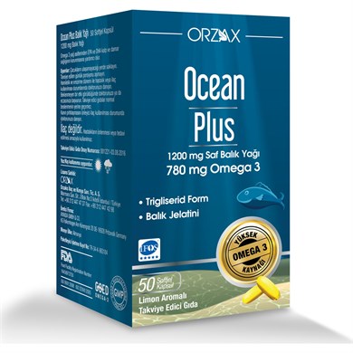 Ocean Plus 1200 mg Omega 3 50 kapsül Balık Yağı 2 Adet