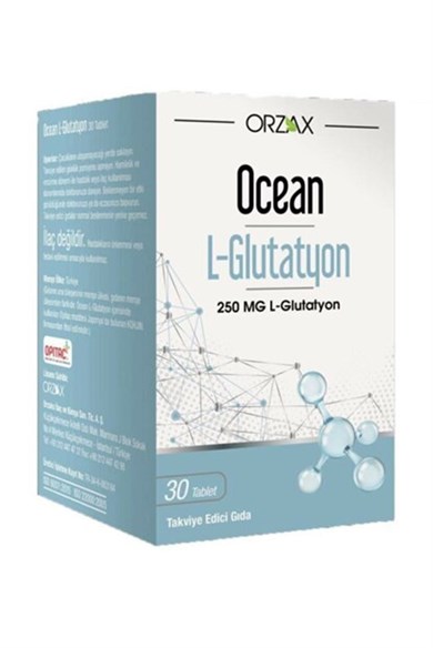 Orzax Ocean L-Glutatyon 30 TabletOrzax Ocean L-Glutatyon 30 Tablet - 175,14 TL - Takviyegiller.comMultivitaminlerOrzax