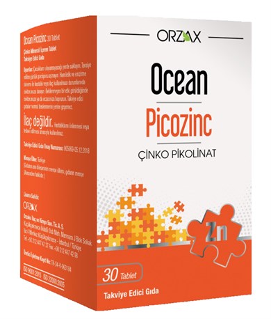 Orzax Ocean Picozinc Takviye Edici Gıda 30 KapsülOrzax Ocean Picozinc Takviye Edici Gıda 30 Kapsül - 71,70 TL - Takviyegiller.comMultivitaminOrzax