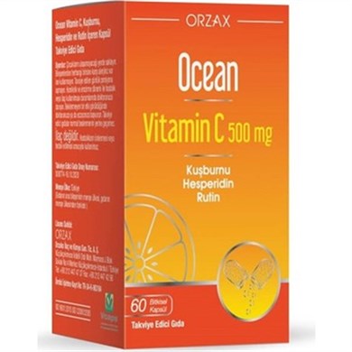 Orzax Ocean Vitamin C 500 Mg 60 KapsülOrzax Ocean Vitamin C 500 Mg 60 Kapsül - 47,90 TL - Takviyegiller.comVitaminlerOrzax