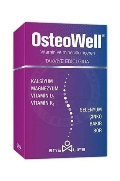 Osteowell 30 TabletOsteowell 30 Tablet - 42,90 TL - Takviyegiller.comMultivitaminlerAris
