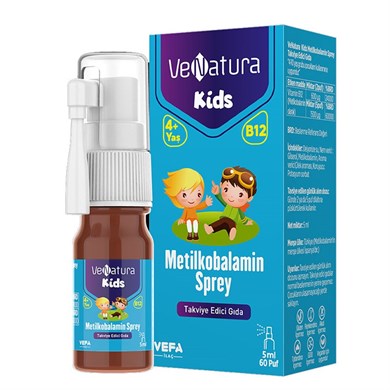 Venatura Kids B12 Metilkobalamin Sprey 5 MlVenatura Kids B12 Metilkobalamin Sprey 5 Ml - 26,15 TL - Takviyegiller.comVitaminlerVeNatura