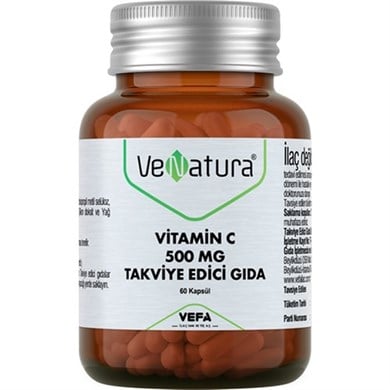 Venatura Vitamin C 500 Mg 60 KapsülVenatura Vitamin C 500 Mg 60 Kapsül - 48,90 TL - Takviyegiller.comVitaminlerVeNatura